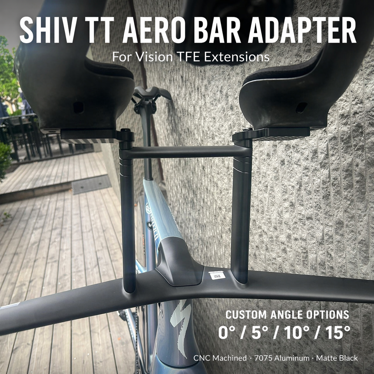 Shiv TT Aerobar Adapter for Vision TFE – Adjustable Aero Position Upgrade