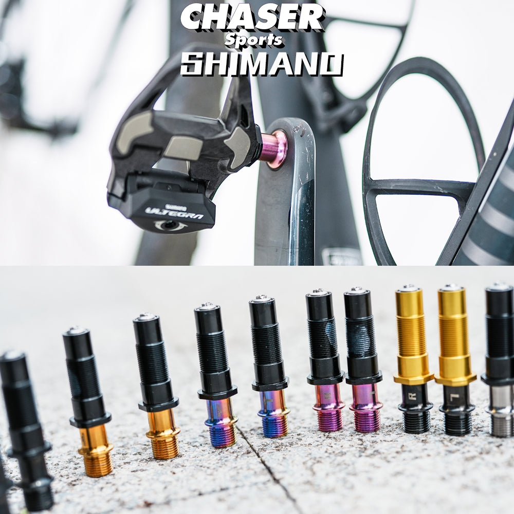 Chaser Titanium Pedal Axle Kit for Shimano R550 / 105 R7000 / Ultegra