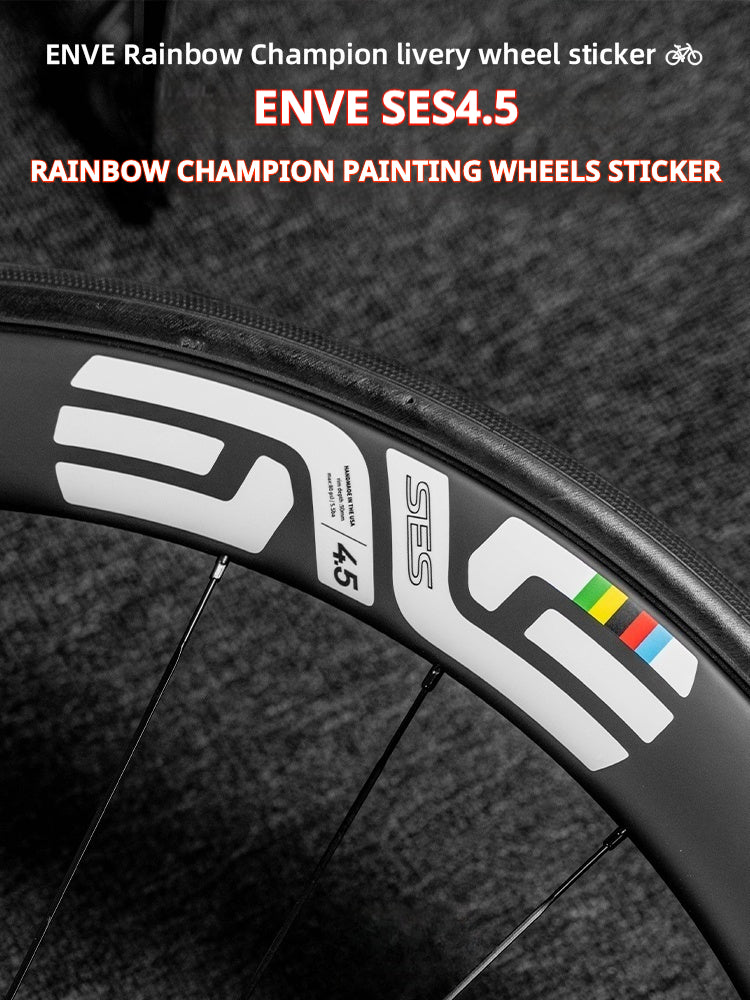 ENVE SES4.5ホイール用デカールセット ENVE SES 4.5 Rainbow & World Championship Wheel Decal Set | Front 4.5