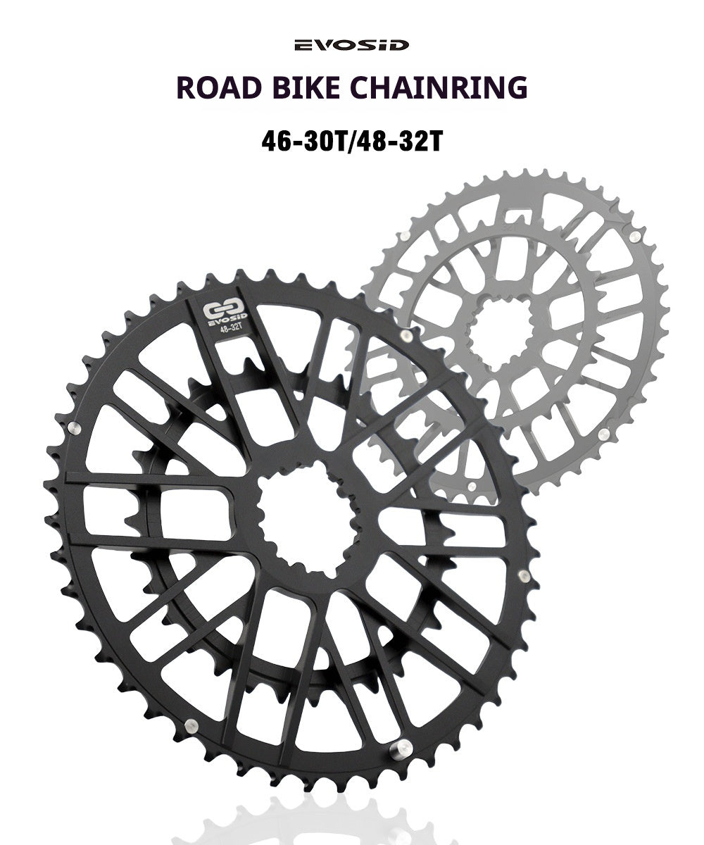 EVOSID CNC Road Bike Chainring Set | 46-30T / 48-32T | 7075-T6 Aluminu