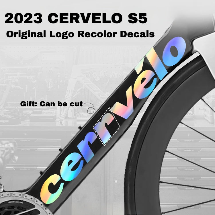 23-25 2026 cervelo S5 Frame Logo Color Decals|Down Tube & Head Tube Sticker Kit|48–56