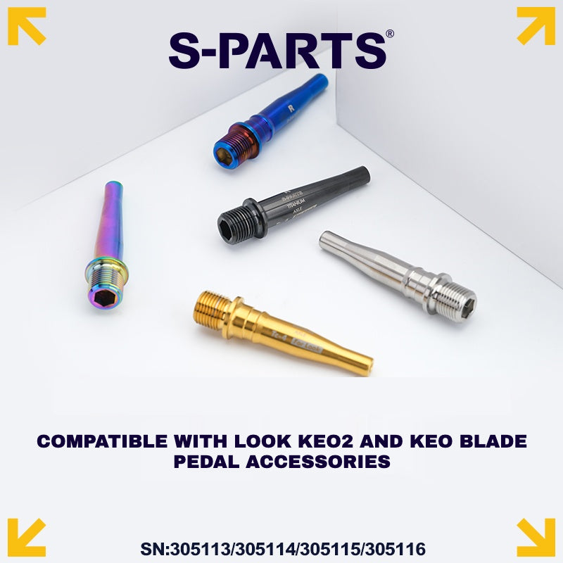 S-PARTS Titanium Pedal Upgrade Kit for LOOK KEO2 MAX (60.5g) & KEO BLA