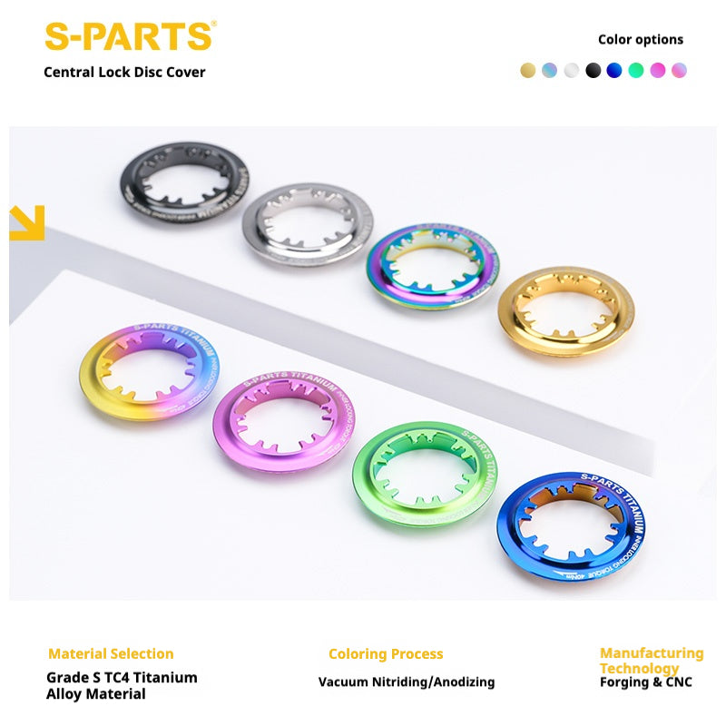S-PARTS Center Lock Disc Rotor Lockring SL Edition | Ultralight TC4 Titanium | Multi-Color 1PCS