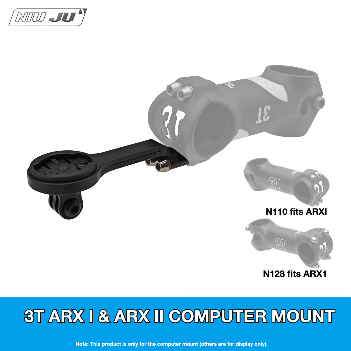 NIUJU 3T ARX I & ARX II PRO Team Computer Mount | Garmin Wahoo GoPro Compatible