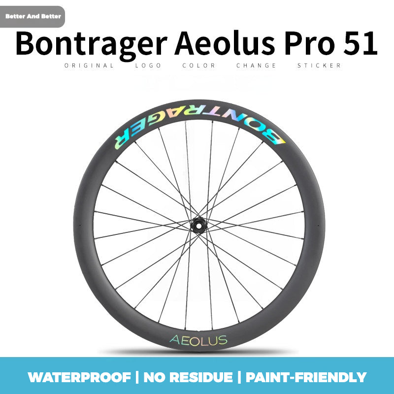 Bontrager Aeolus Pro 51 Autocollants de décalcomanie | Décalcomanies de jante personnalisées pour roues carbone | Vinyle imperméable