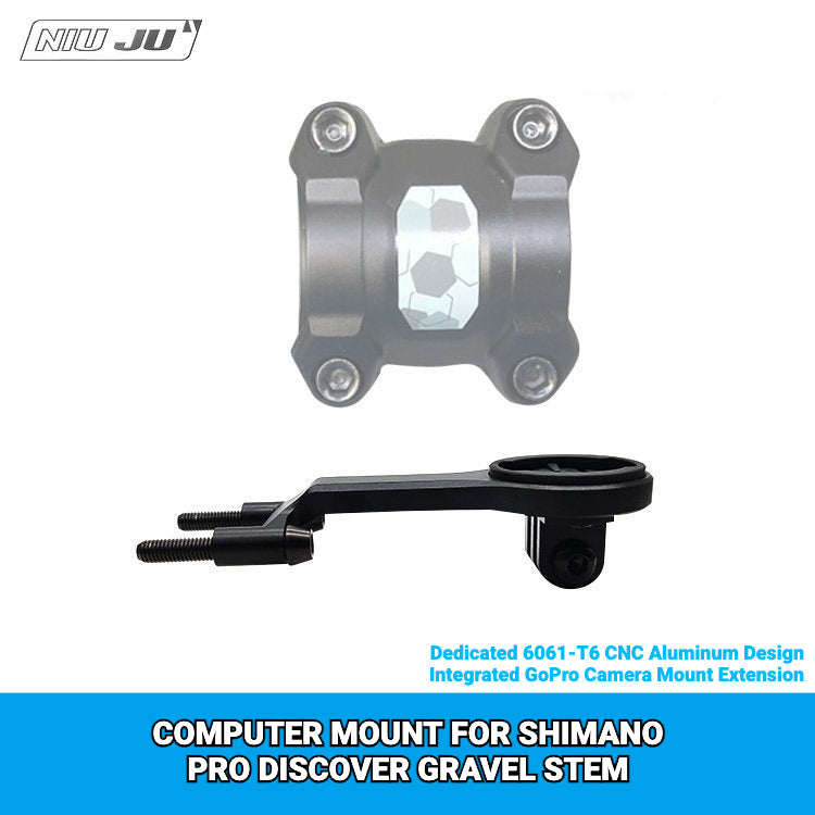 NIUJU Computer Mount for SHIMANO PRO DISCOVER Gravel Stem | Garmin Wahoo
