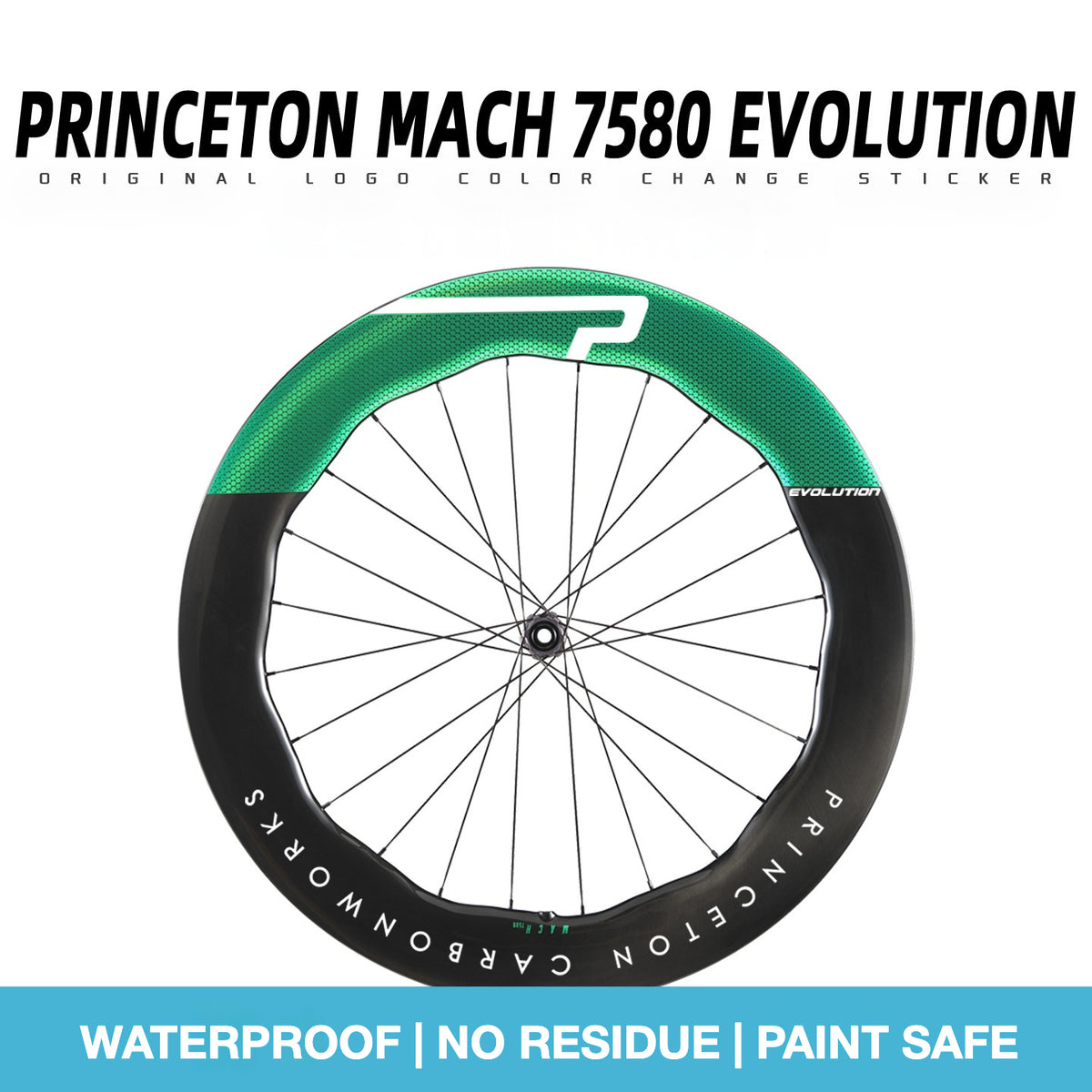 Princeton MACH 7580 Wheel Decal Sticker Kit – Logo Cover & Color Change