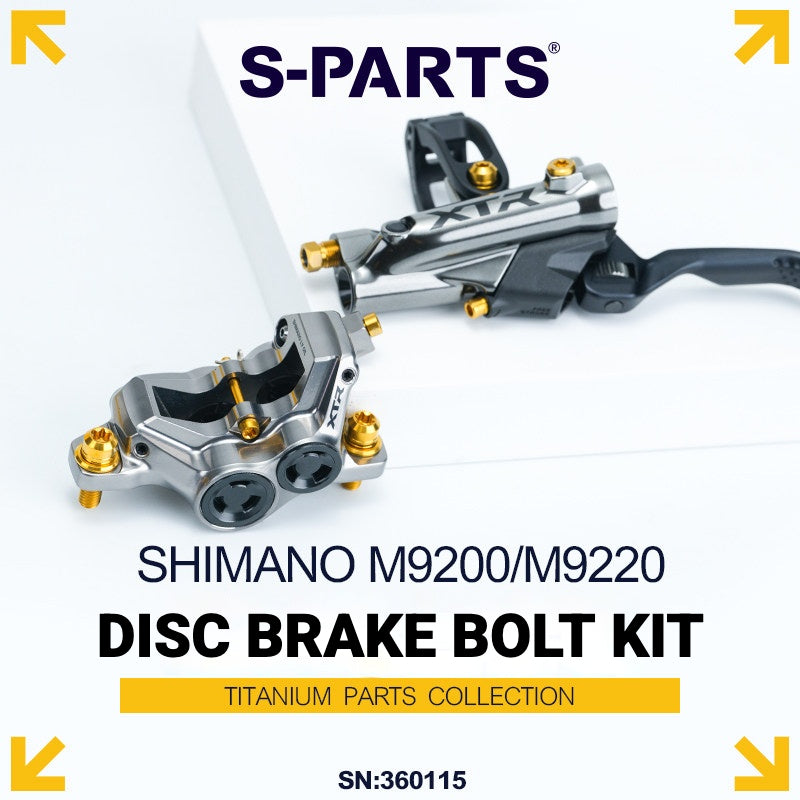 S-PARTS TC4 Titanium Bolt Kit for Shimano XTR M9200 / M9220 | MTB Disc Brake & Component Screws