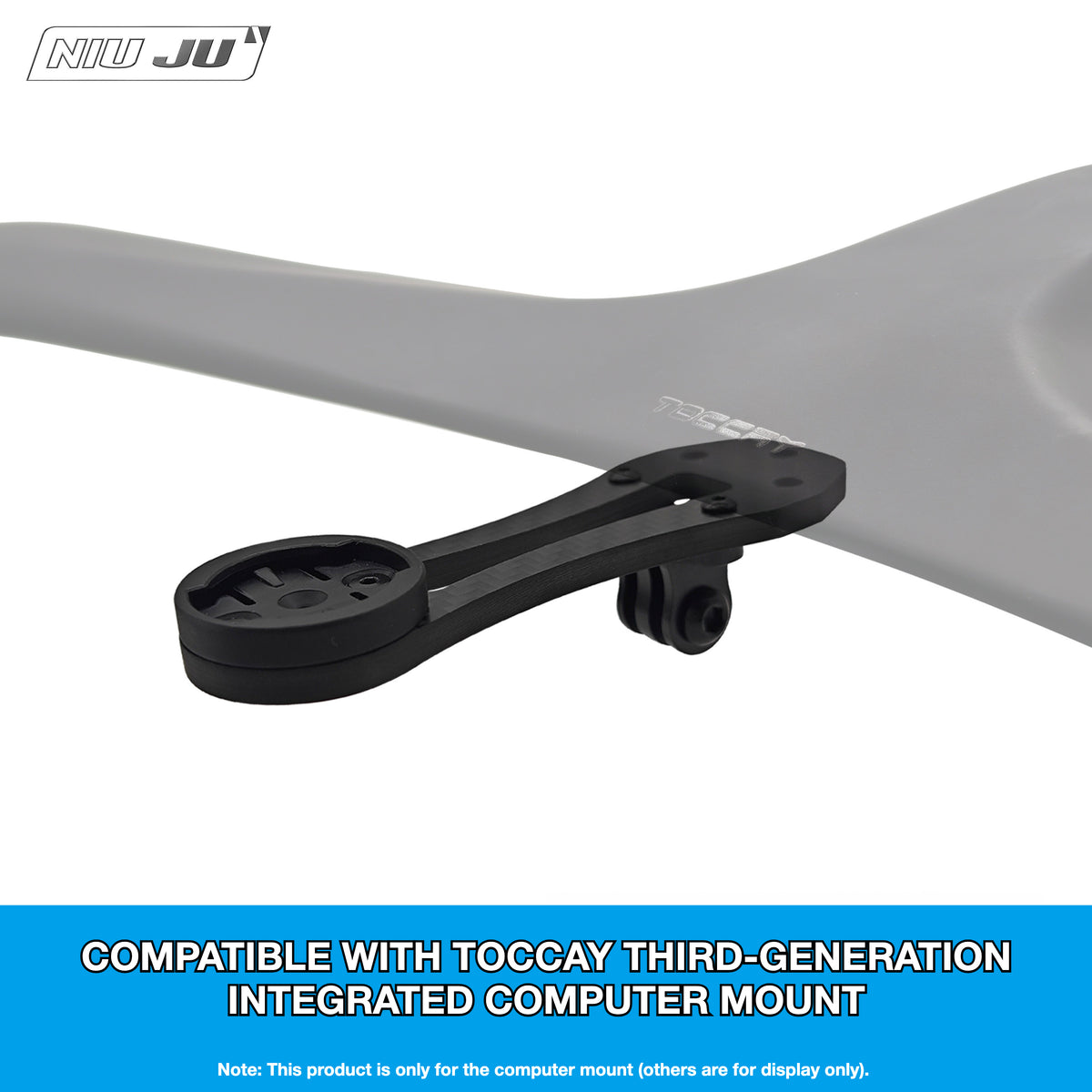 TOCCAY Carbon Computer Mount for Integrated Cockpits | GoPro Garmin Wahoo Compatible Extension Mount
