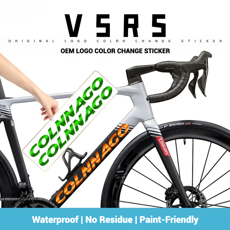 Colnago V5RS Logo Decal Set (2× Downtube + 1× Headtube)|Custom Frame Color Change Stickers|35+ Colors
