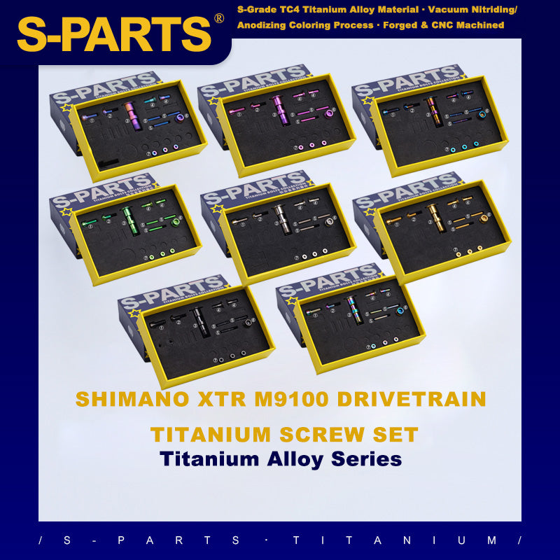 S-PARTS M9100 12S Shimano XTR 마운틴 시리즈용 티타늄 합금 변속 나사 세트