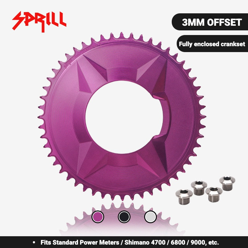 SPRILL X110 3-S 110BCD 4-Bolt Hidden-Bolt Narrow-Wide Chainring | 3mm Offset 46T–58T