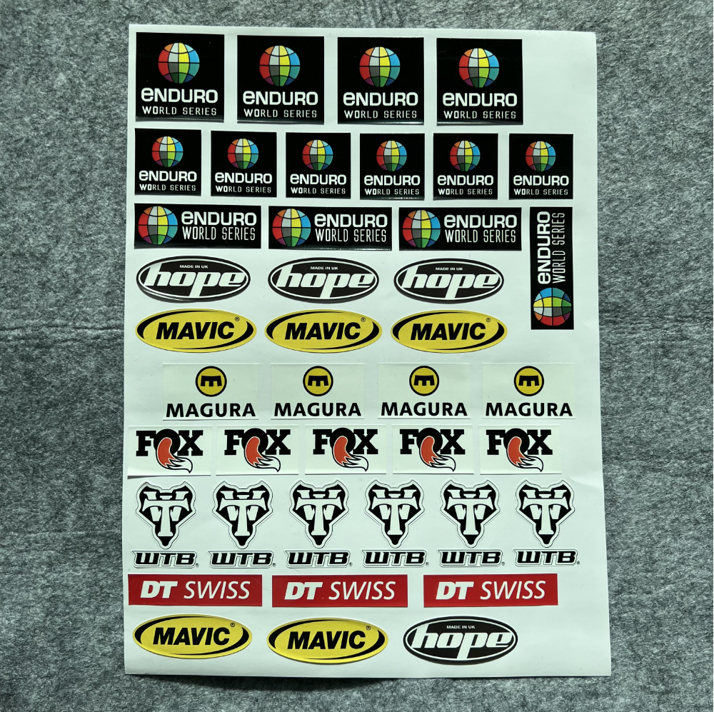 FOX / MAGURA / WTB / MAVIC / HOPE Waterproof MTB Sticker Pack | UV Resistant Bike Decals