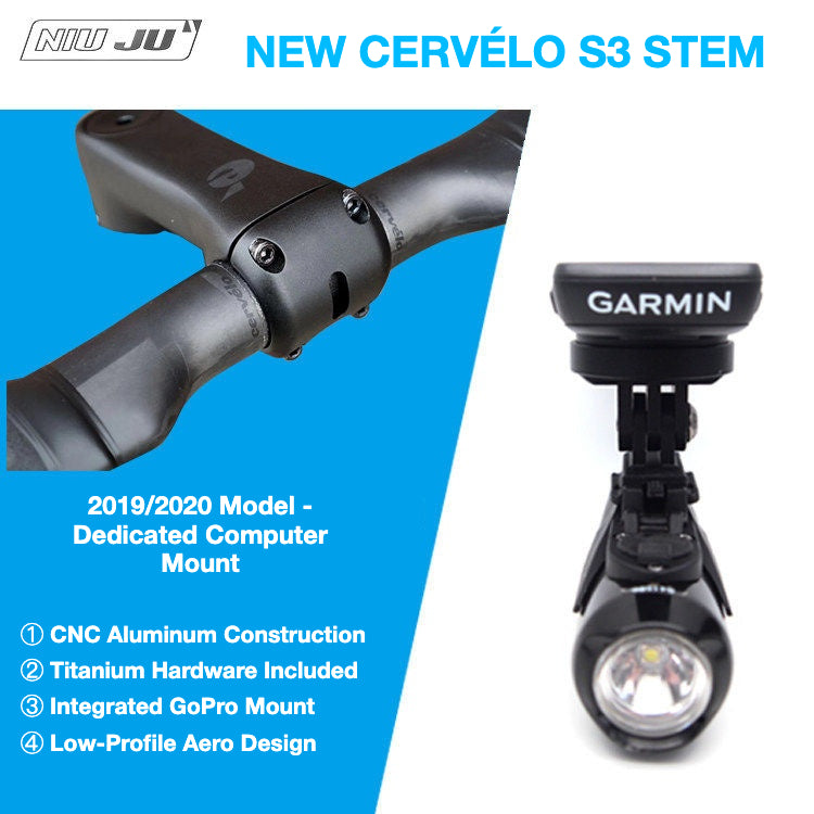 NIUJU Computer Mount for Cervélo A029 Alloy S3 Stem | S Series Garmin Wahoo Mount