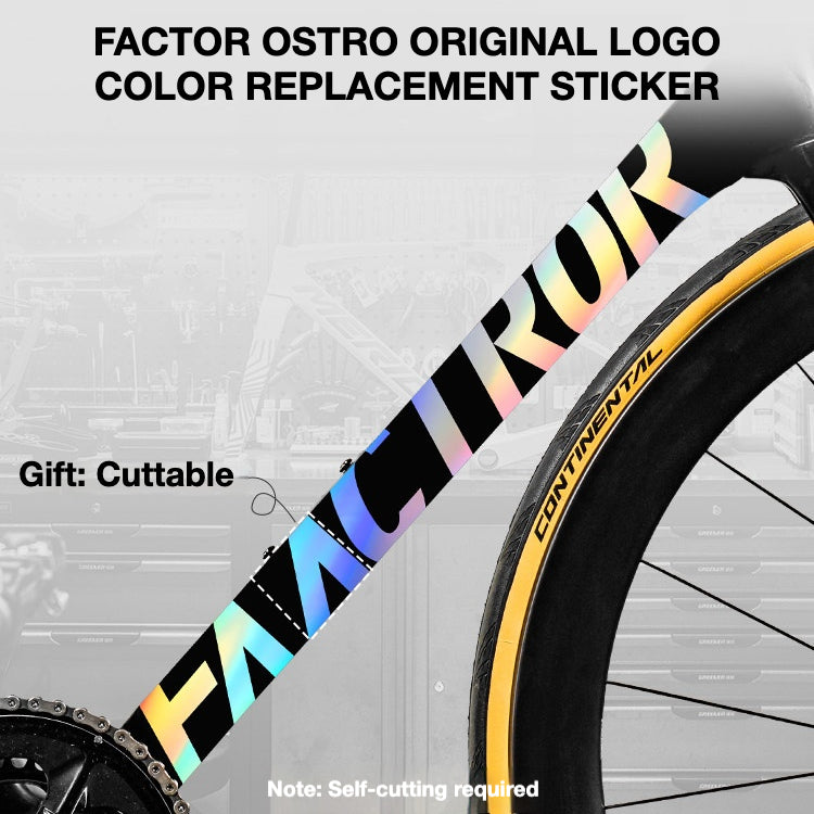 FACTOR O2 VAM Downtube Logo Sticker | Road Bike Frame Custom Color Decal Kit