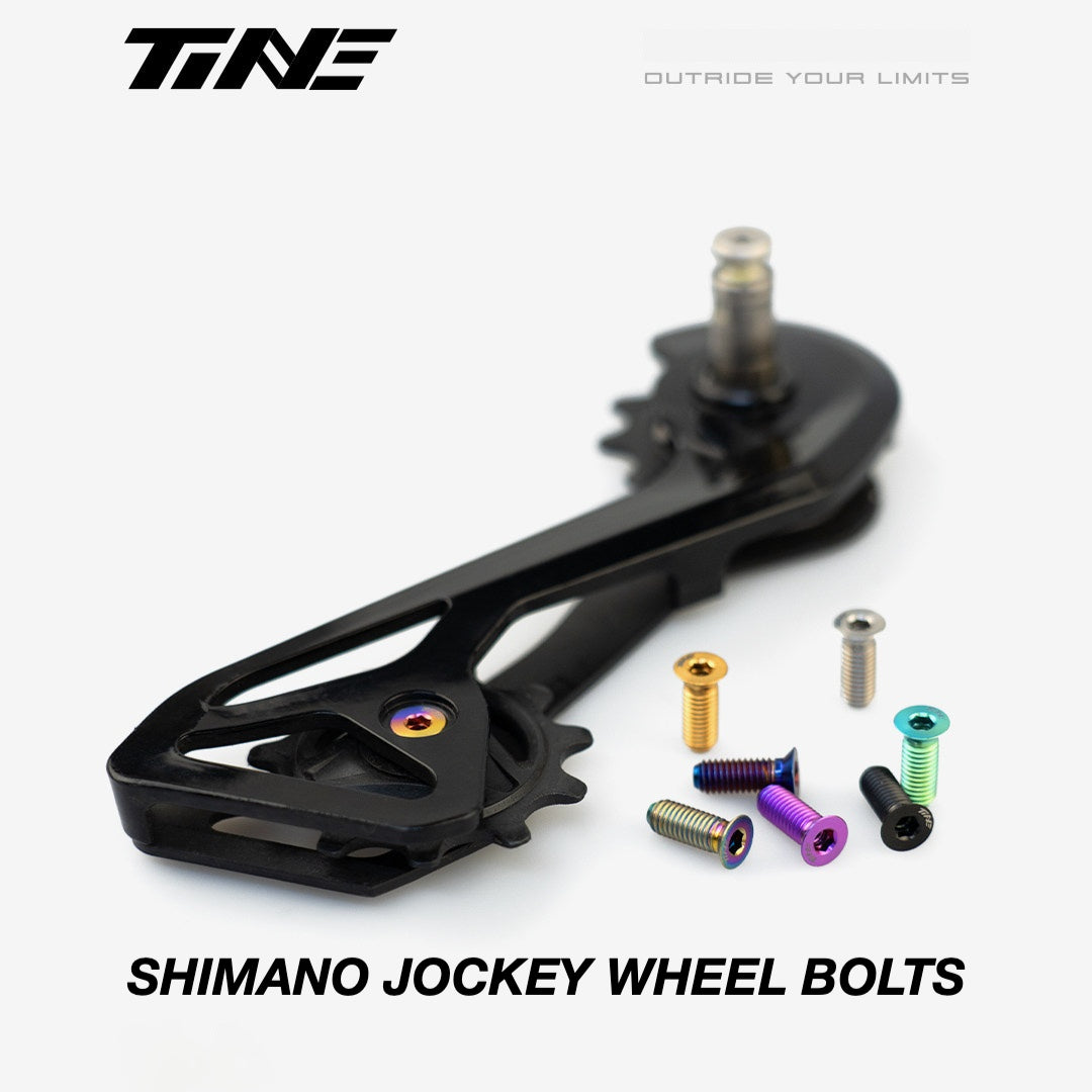 Boulons de galet de dérailleur Shimano en titane TiNE | Boulons de poulie ultra-légers pour vélo de route
