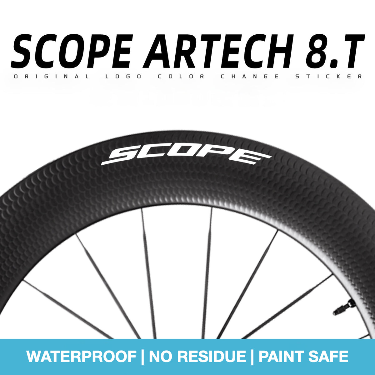 Scope Artech 8.T Wheel Decal Sticker Kit – Logo Cover & Color Change