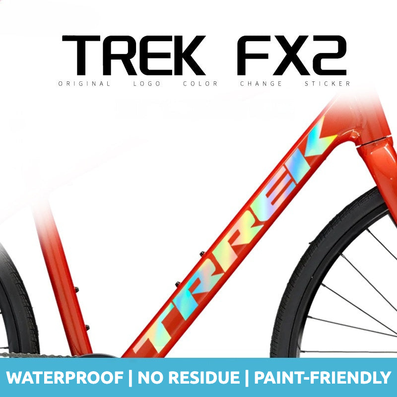 Compatible with TREK FX2 Hybrid Road City Bike Frame Downtube OEM Logo Cover Color Change Decorative Waterproof Decal Sticker