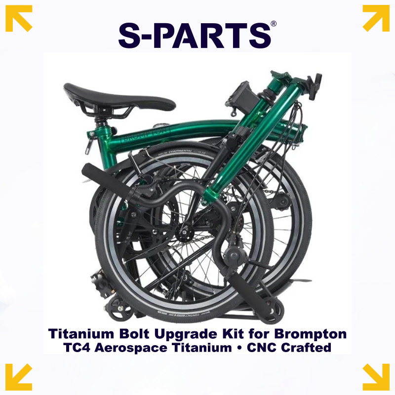 Kit d'amélioration de boulons en titane S-PARTS pour Brompton | Ensemble de visserie légère TC4 CNC pour cadre et charnière