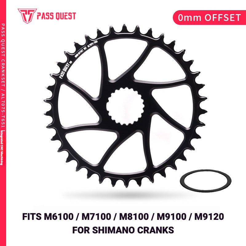 PASS QUEST Shimano Direct-Mount Narrow-Wide Chainring | M6100 M7100 M8100 M9100 | 0mm Offset