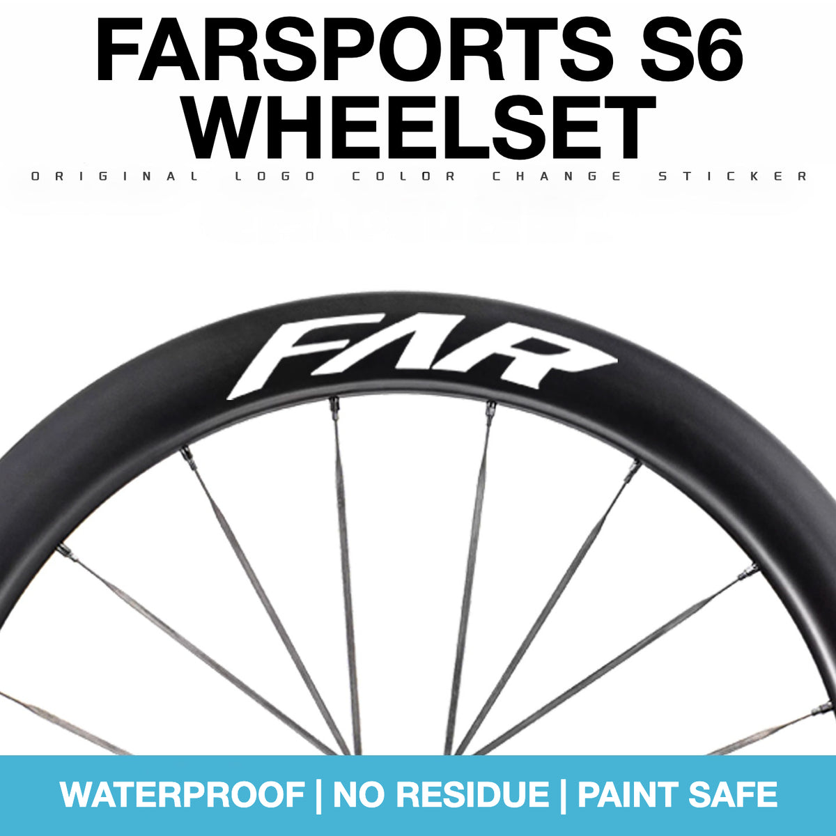 2025 FARSPORTS S6 Wheel Decal Sticker Kit – Logo Cover & Color Change