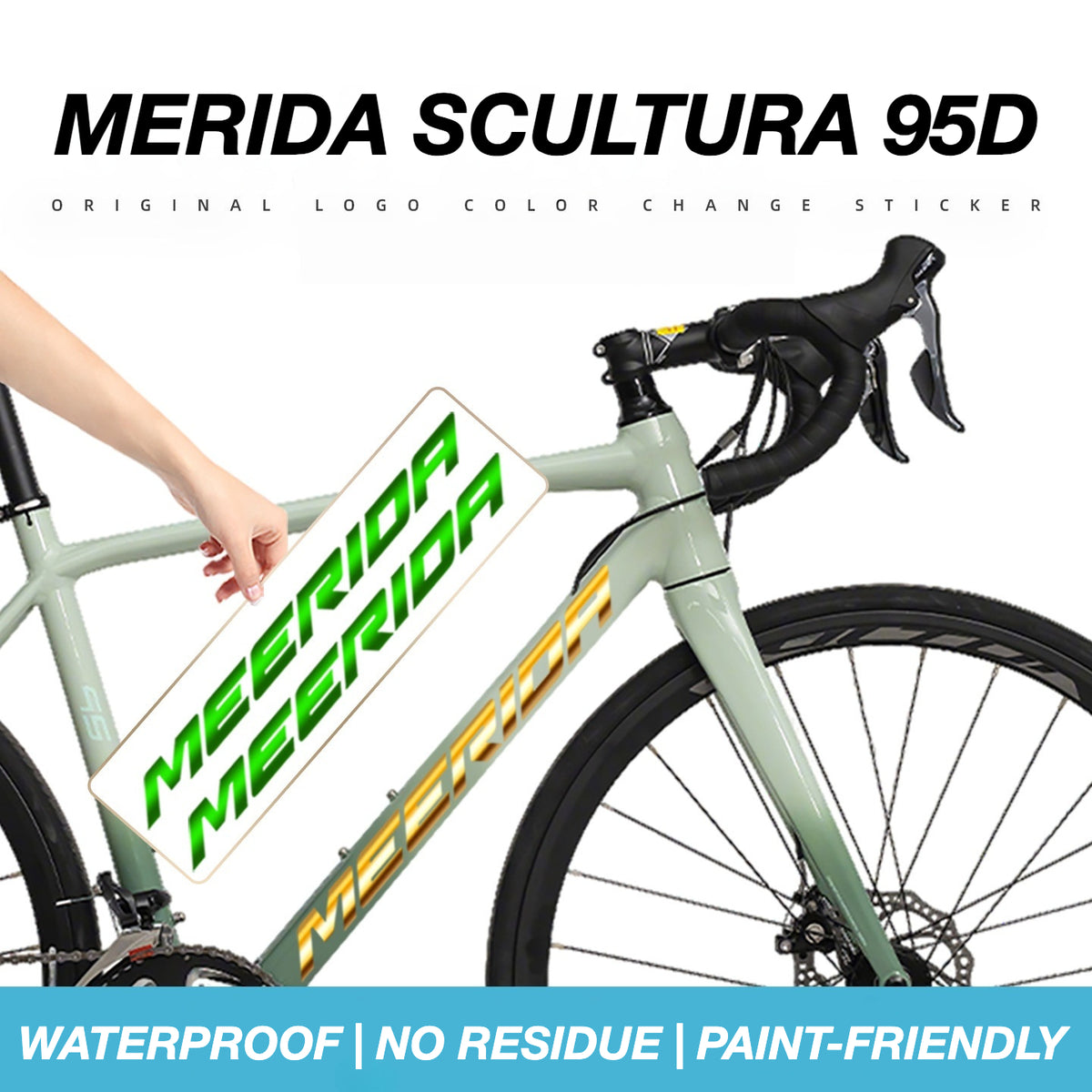 Custom OEM Logo Decals for 2024–2025 Merida Scultura 95D Road Bike Frame | Waterproof Overlay Stickers