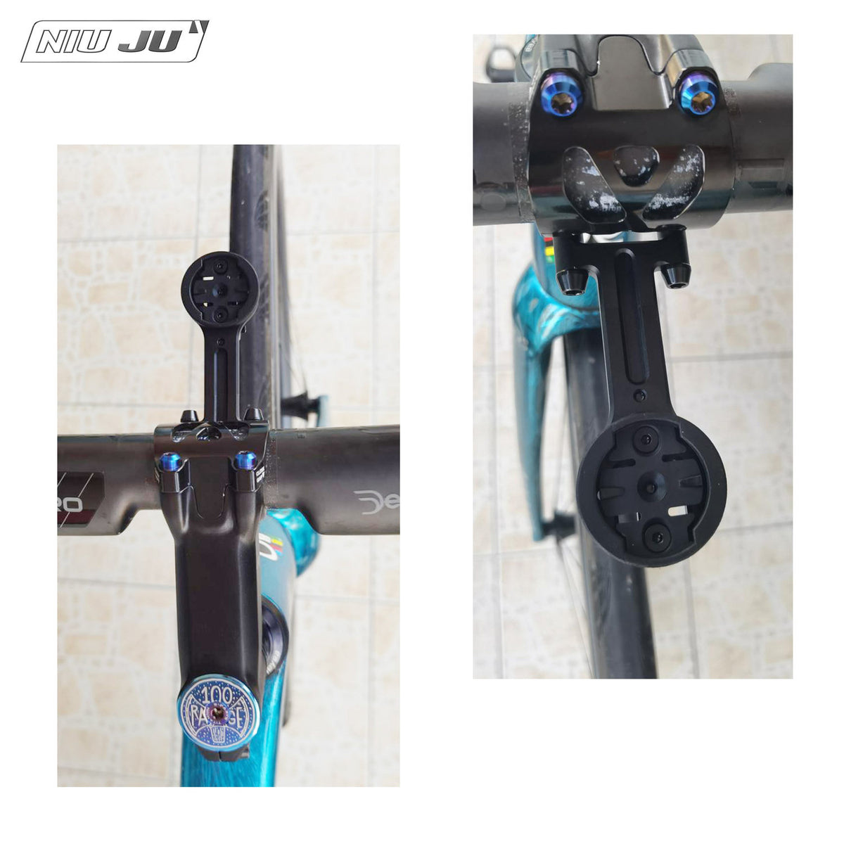 NIUJU Computer Mount for SHIMANO PRO VIBE SL Stem | Garmin Wahoo Out-Front Mount