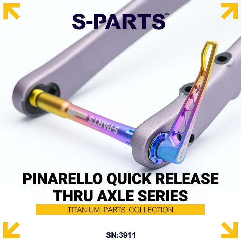 S-PARTS Titanium Quick Release Thru Axle for Pinarello Road Bikes | Lightweight TC4 Titanium Upgrade