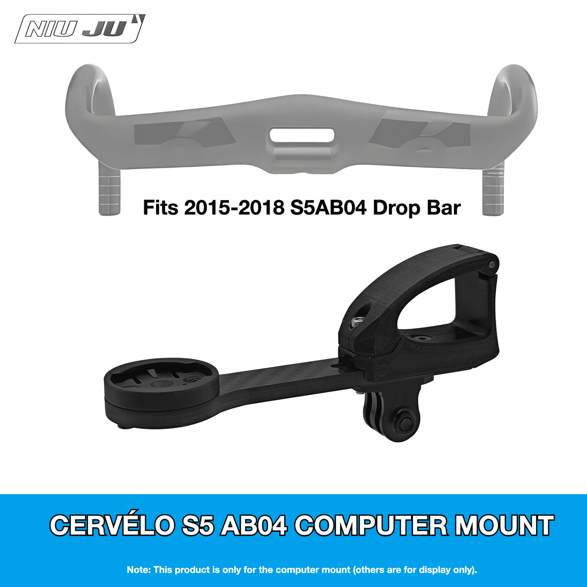 NIUJU Cervélo S5 AB04 Computer Mount for 2015–2018 Rim Brake S5 | Garmin Wahoo Compatible