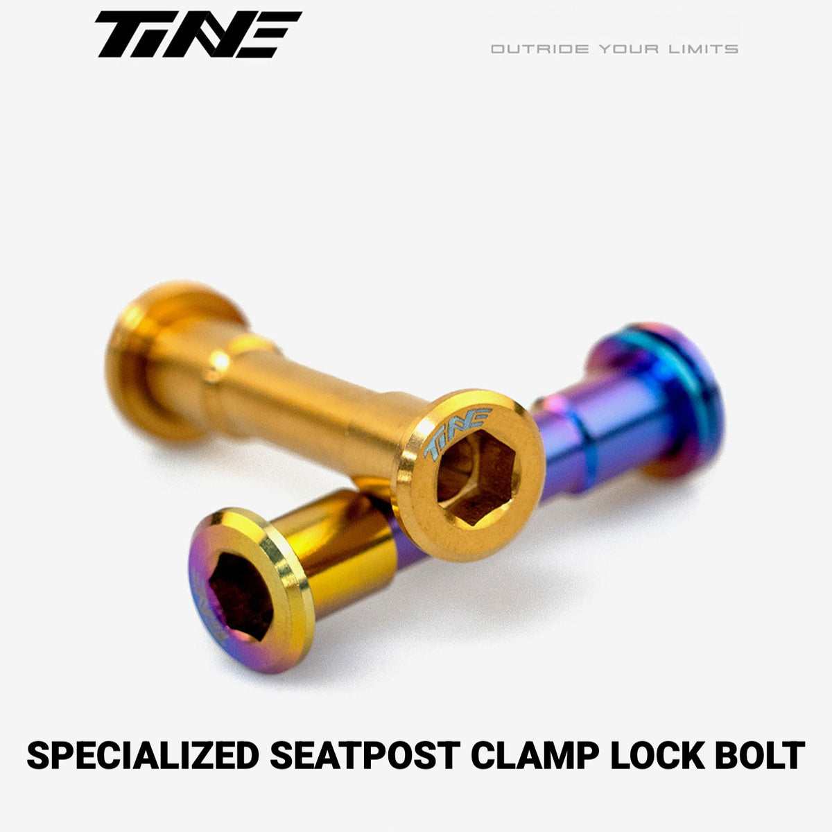 TiNE Titanium Seatpost Clamp Bolt Kit for Specialized Road Bikes – Lightweight Saddle Clamp Hardware Upgrade