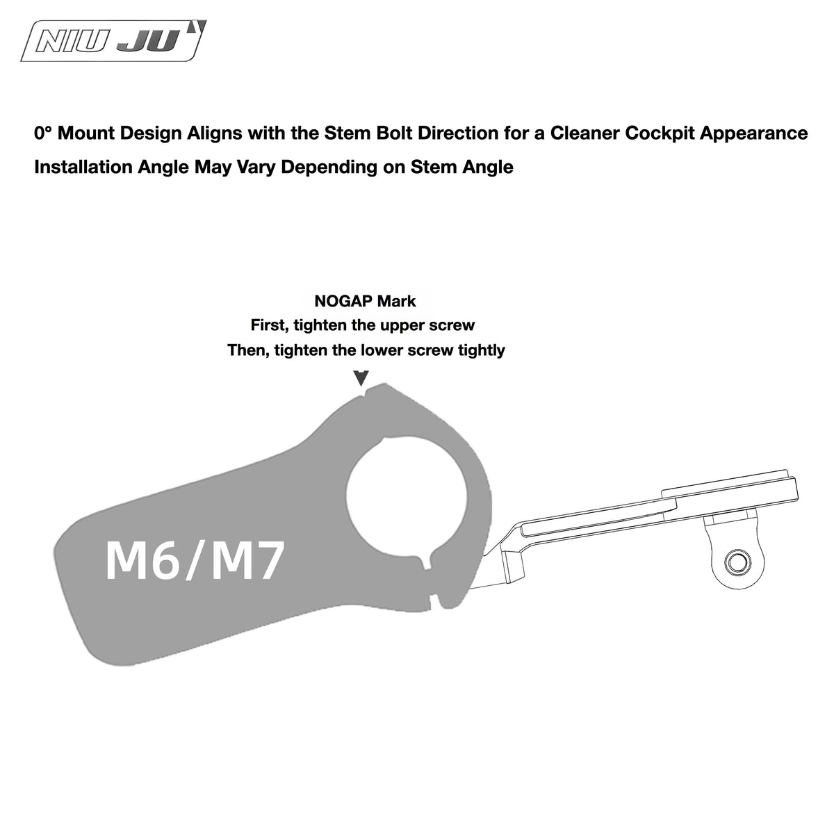 NIUJU ENVE M6 / M7 Computer Mount | Garmin Wahoo Aero Stem Mount