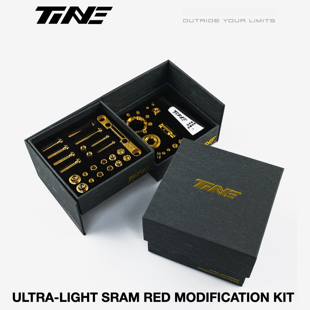 TiNE Titanium Bolt Kit for SRAM RED AXS Groupset | Complete Bike Hardware Upgrade | Save 61.3g