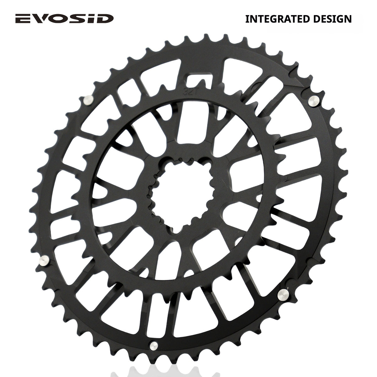 EVOSID CNC 로드 바이크 체인링 세트 | 46-30T / 48-32T | 7075-T6 알루미늄 | 3-볼트 직결 마운트 | GXP 크랭크 호환