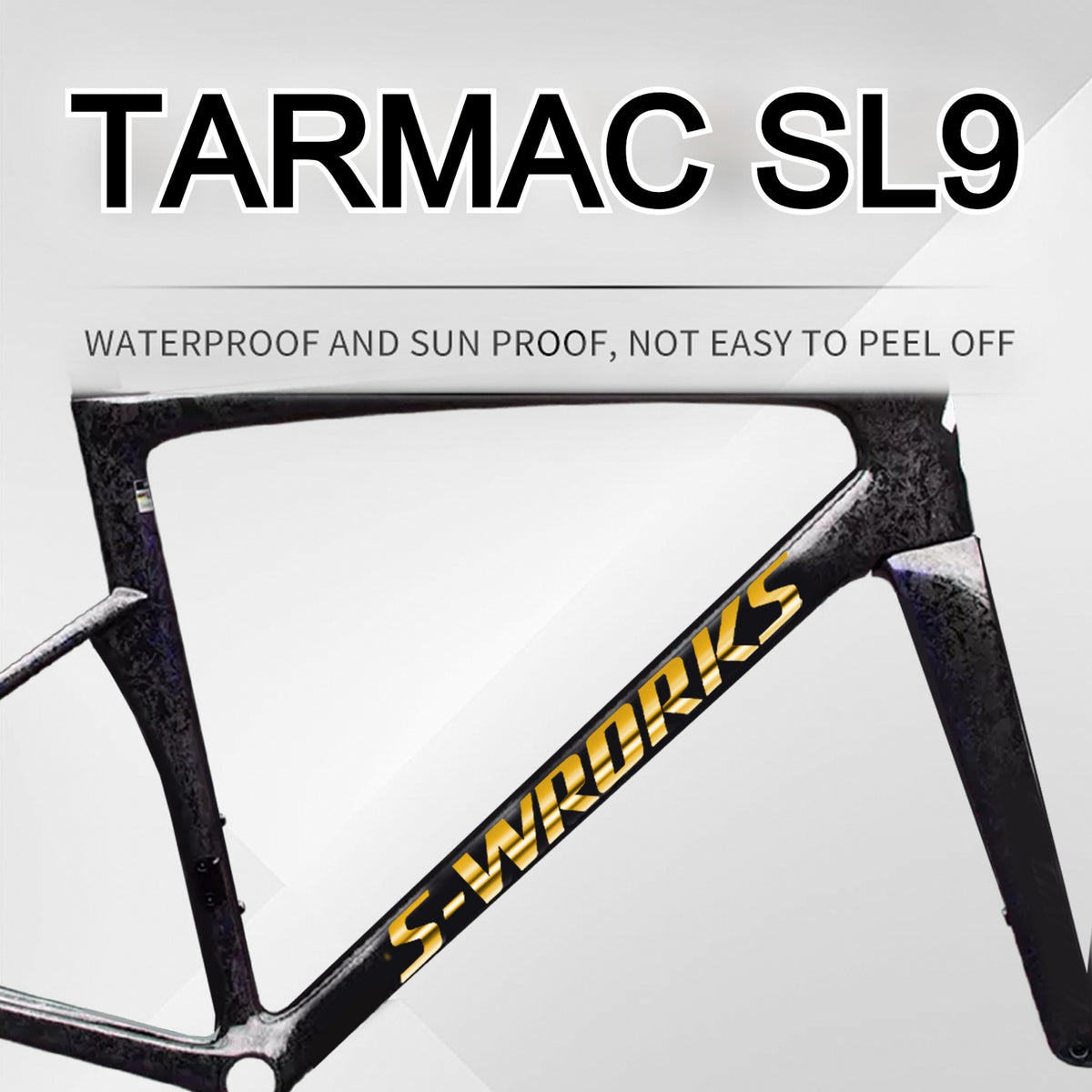Cachette de logo spécialisée S-Works Tarmac SL8 | Autocollant de cadre de vélo de route personnalisé imperméable
