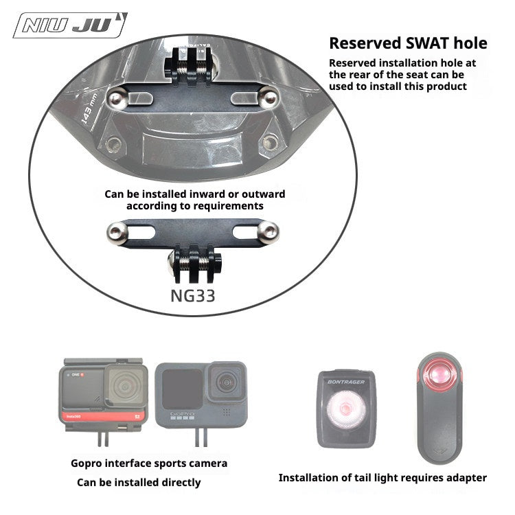 Specialized S-Works Saddle SWAT Mount Bracket|GoPro Camera Holder / Rear Light Mount / Race Number Plate