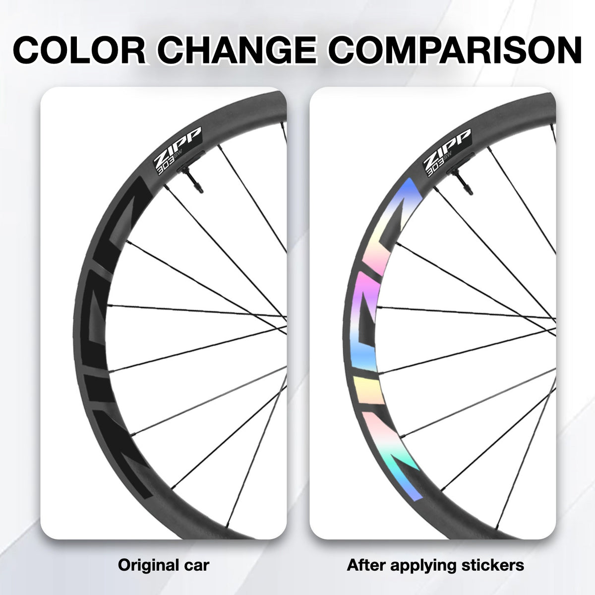 2025 ZIPP 303 XPLR SW Wheel Decal Sticker Kit – Reflective Waterproof Gravel Rim Graphics