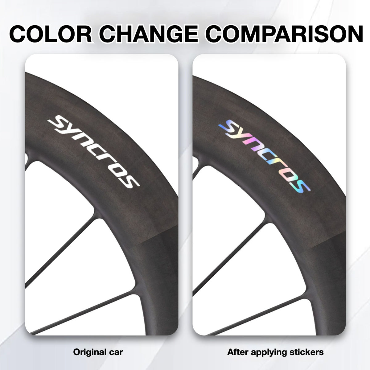 Syncros Capital SL80 Wheel Decal Sticker Kit – Logo Cover & Color Change