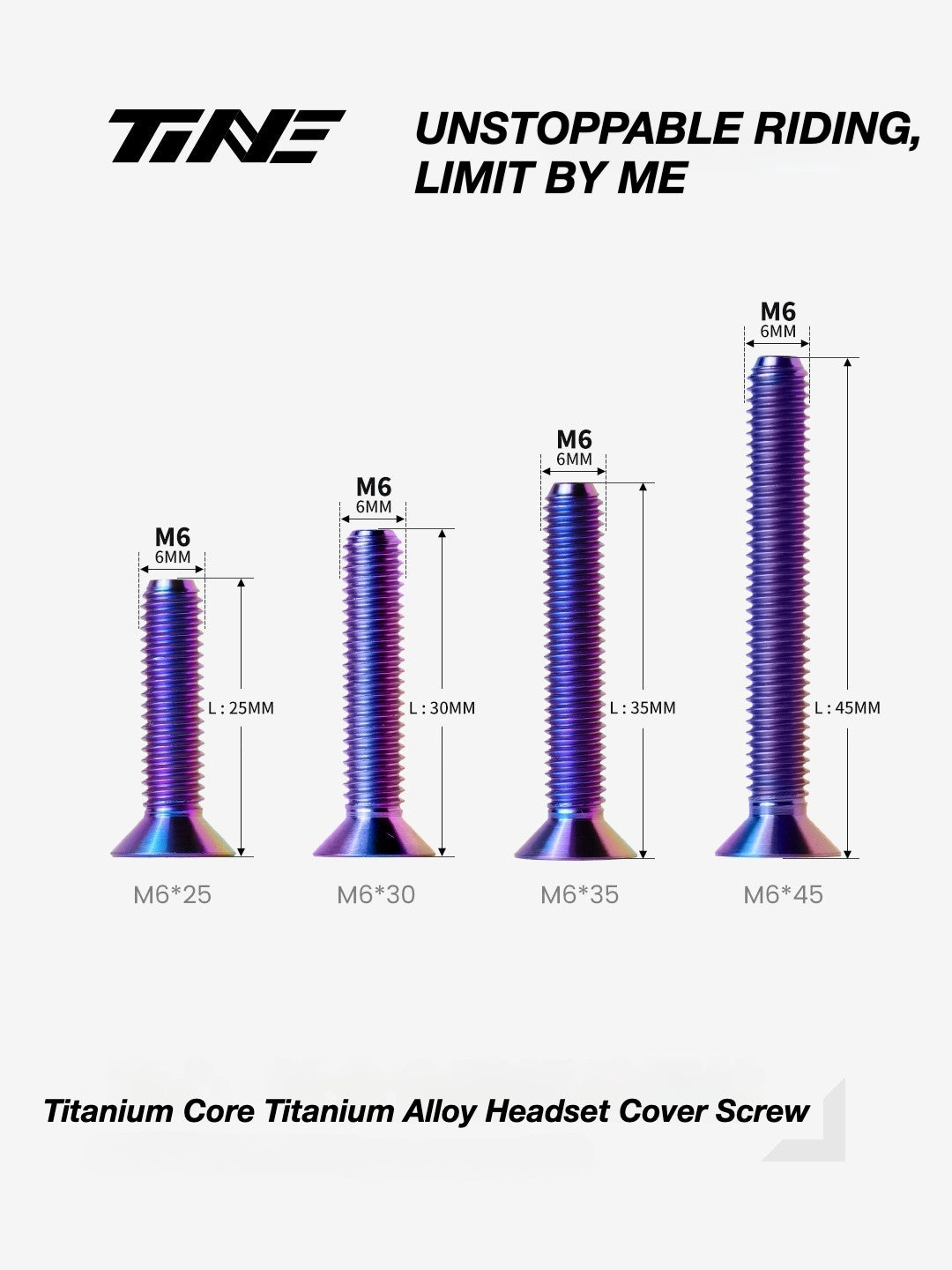 TiNE Ultra-Light Titanium Headset Top Cap Screws | Precision CNC Titanium Upgrade