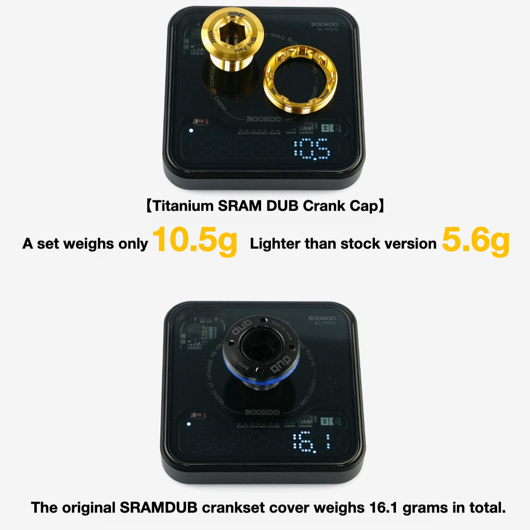 TiNE Ultra-Light SRAM DUB Titanium Crank Cap – 10.5g