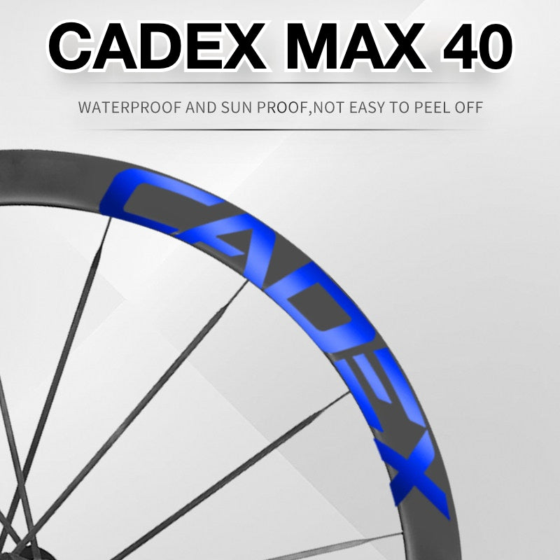 Cadex MAX 40 Wheel Decal Sticker Kit – Logo Cover & Color Customization