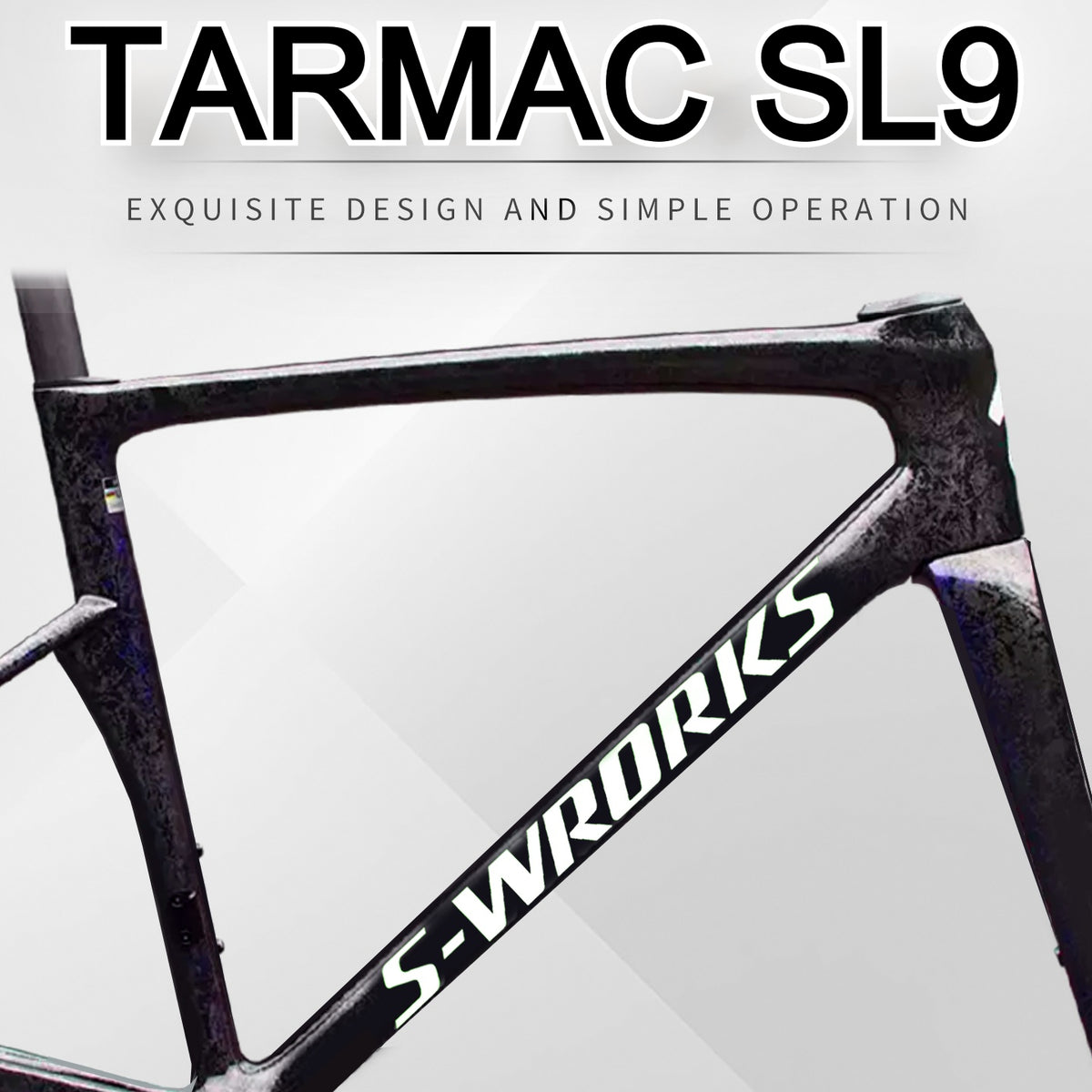 Cachette de logo spécialisée S-Works Tarmac SL8 | Autocollant de cadre de vélo de route personnalisé imperméable