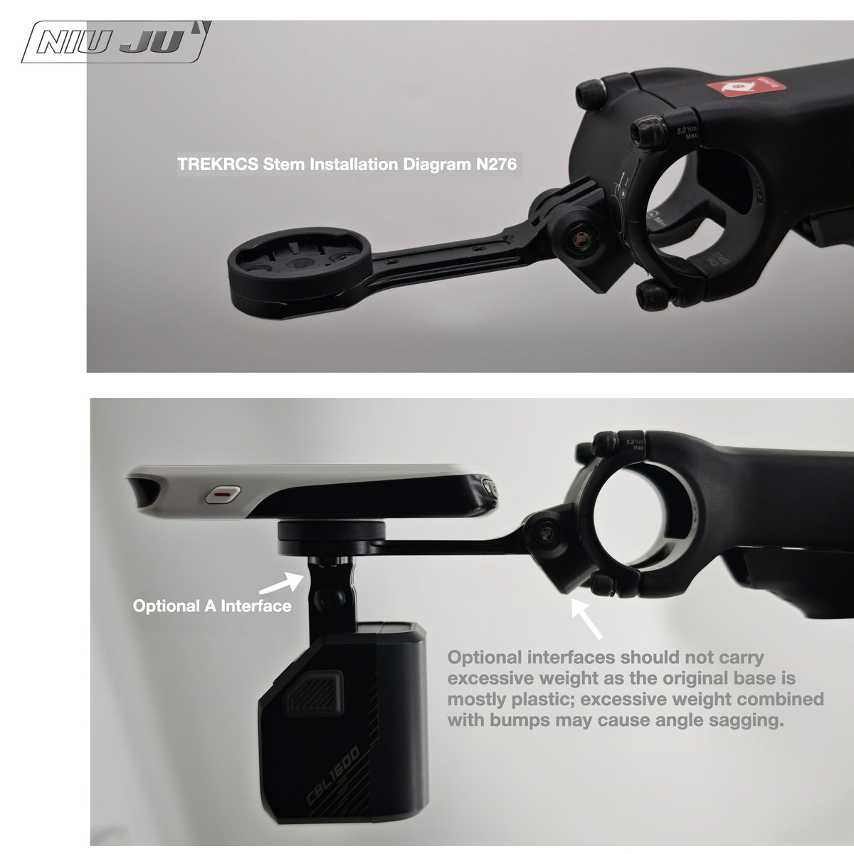 TREK BLENDR Computer Mount Extension for Madone | Garmin Wahoo GoPro Compatible Aluminum Mount