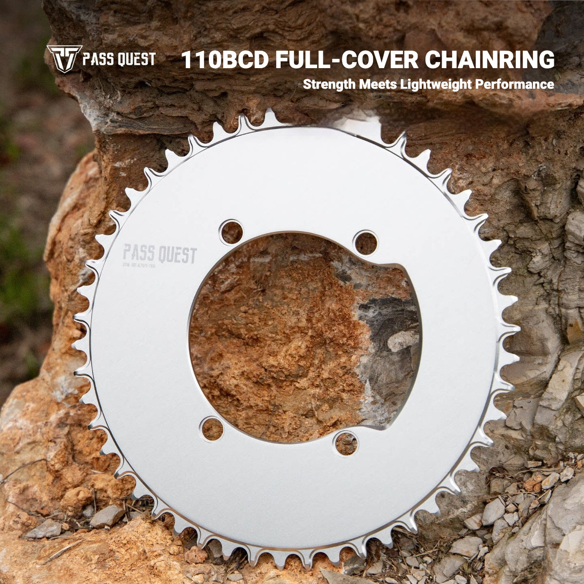 PASS QUEST 2R110 110BCD 4-Arm Narrow-Wide Road Chainring | Shimano Dura-Ace Ultegra 105 44T–60T