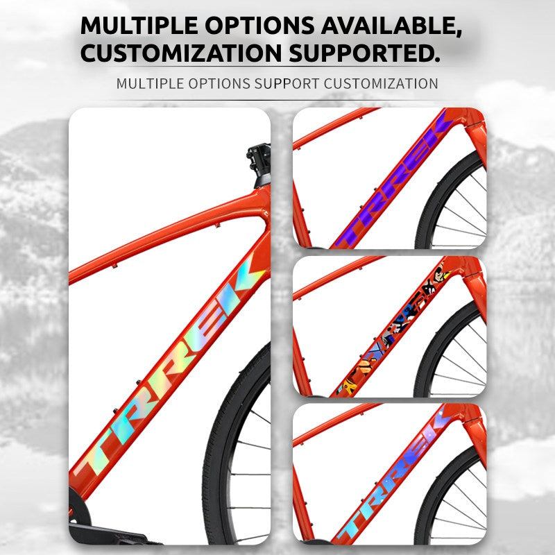 Compatible with TREK FX2 Hybrid Road City Bike Frame Downtube OEM Logo Cover Color Change Decorative Waterproof Decal Sticker