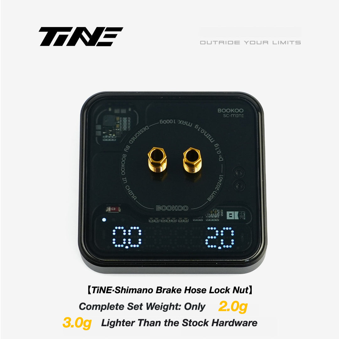 TiNE Titanium Shimano Hydraulic Hose Clamping Bolt | Ultra-Light Brake Caliper Upgrade