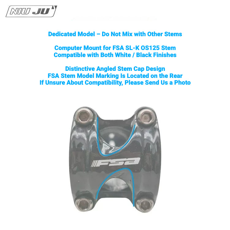 NIUJU CNC Aluminum Computer Mount for FSA SL-K OS-125 Stem | Garmin Wahoo