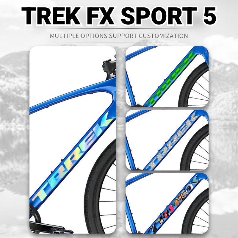 TREK FX5 Downtube Logo Decal | Custom Color Change Frame Sticker Waterproof Bike Graphic