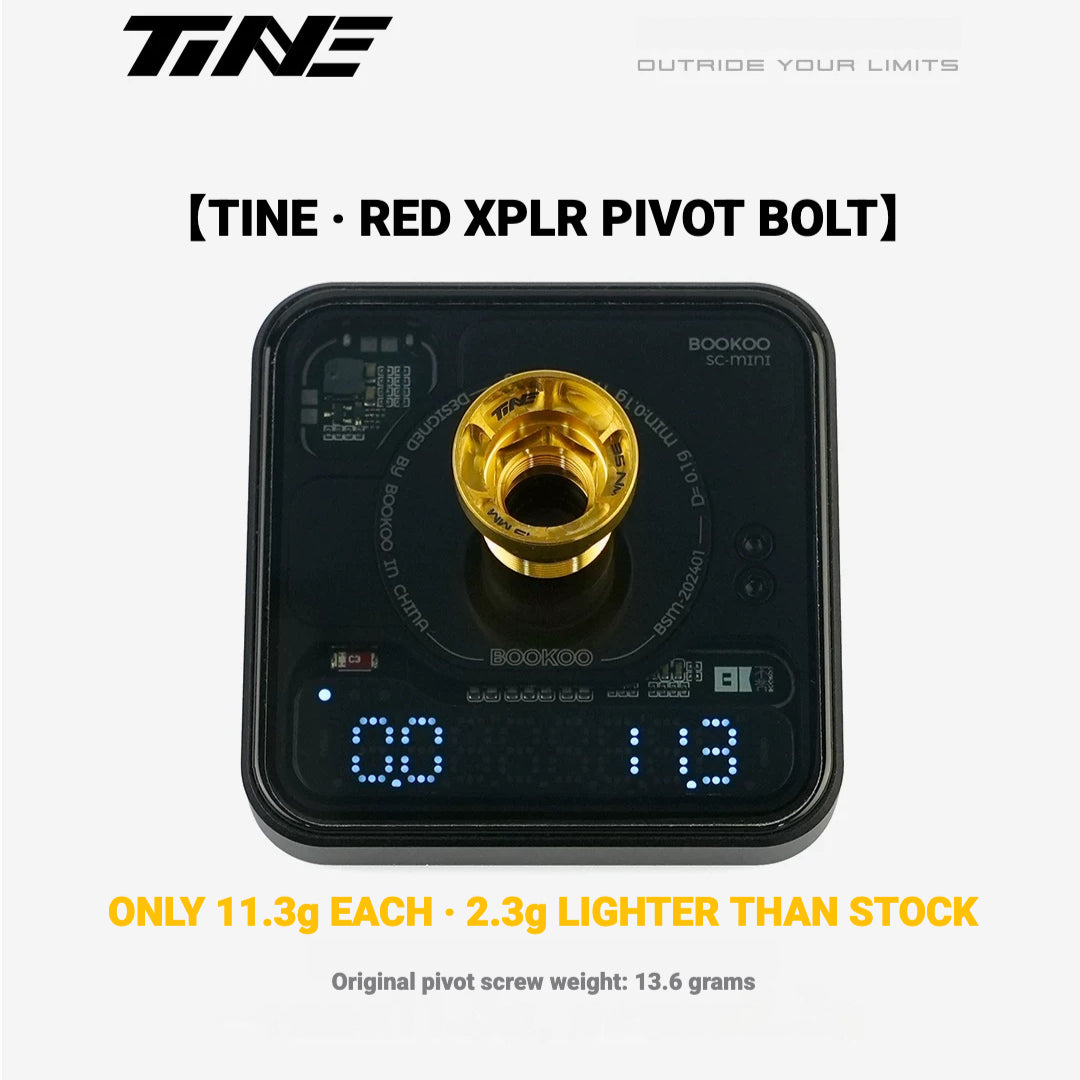 TiNE TC4 Titanium Rear Derailleur Cage Pivot Bolt for SRAM RED XPLR | 11.3g Lightweight Upgrade