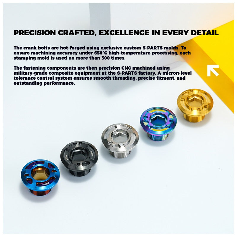 S-PARTS Titanium Crank Bolt Kit for CYBREI GP3 Lightweight Upgrade