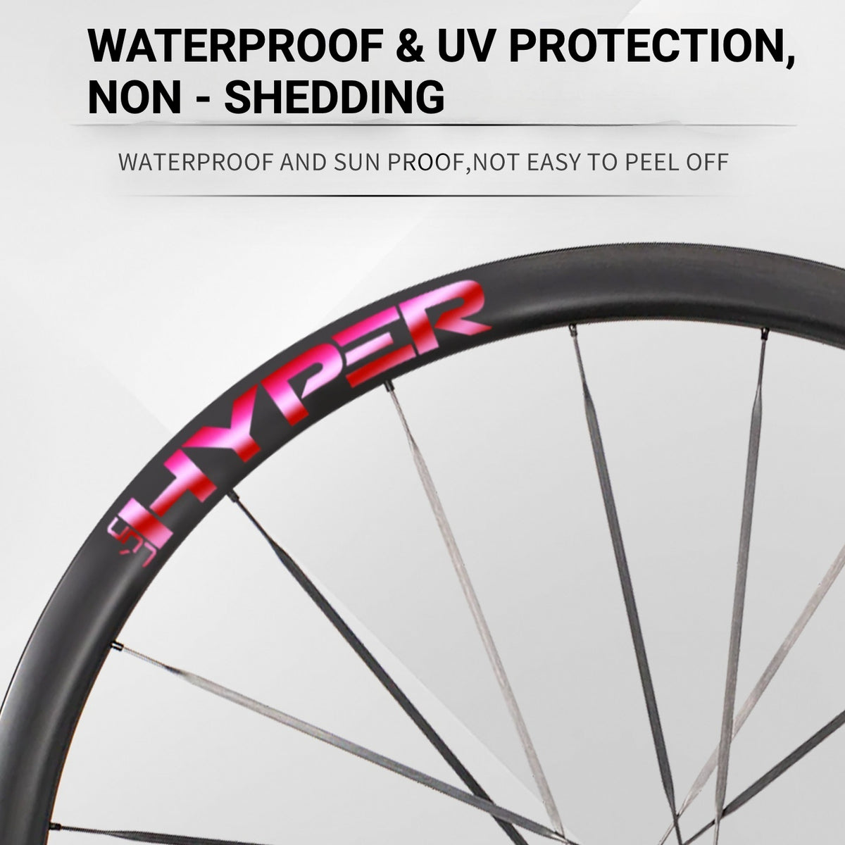 Infinity Logo Decals for Lún HYPER 3 D33 Gen 3 Wheelset | Waterproof Rim Overlay Stickers(Complete Decal Set for Two Wheels + Spare Decals Included)